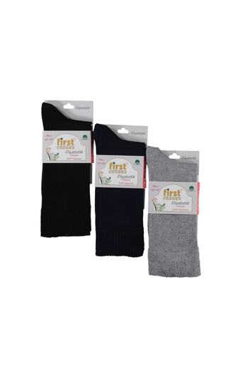 First Pack of 12 Men's Cotton Diabetic Diabetic Socks