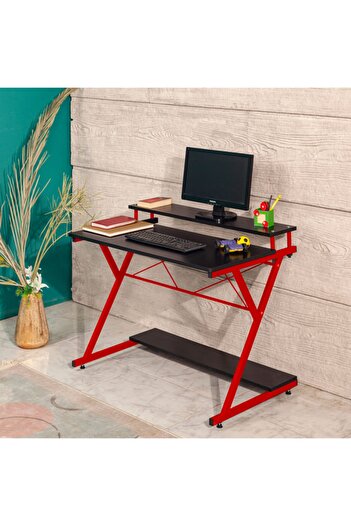 RETODİZAYN Modern Oyun Ve Çalışma Masası Gaming Masa Kırmızı 5064