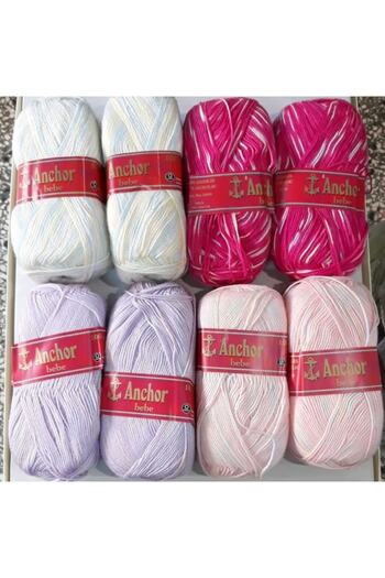 Anchor Sefa Çeyiz Bebe El Örgü Ipi Şeker Pembe 100 Gr