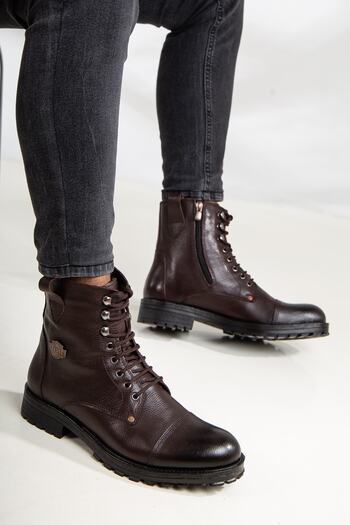 Yağlıoğlu Kundura Γνήσιο δέρμα 5001 Shearling Cold Proof Thermal Boots