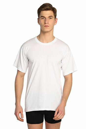Seher Yıldızı Men's Combed Cotton Crew Neck Undershirt Undershirt 003 - 12 Pieces