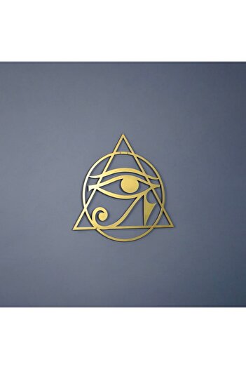 Colorfull Worlds Eye of Horus Egyptian Sacred Geometry Metal Wall Decor - Home Office Gift Wall Decoration