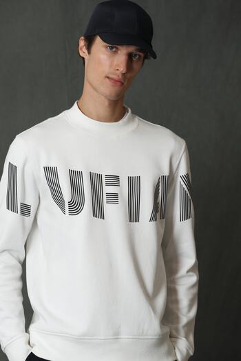 Lufian Printed Cotton Crew Neck Regular Fit Todillo Sweat Ανδρικό Sweat 112030096