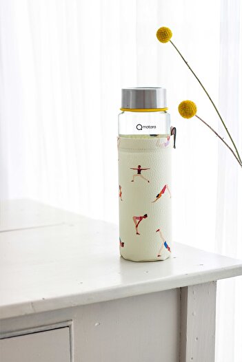 Qmatara Middle Yoga Sleeve Premium Glass Flask