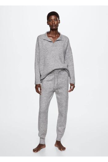 MANGO Woman Straight Cut Knitted Trousers