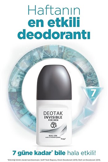 Deotak Orjiinal Erkekler Için Deo Roll-on 35 ml Krem Tereson 7 Gün Etkili Antiperspirant