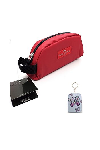 Faber Castell Pencil Bag And Butterfly Keychain