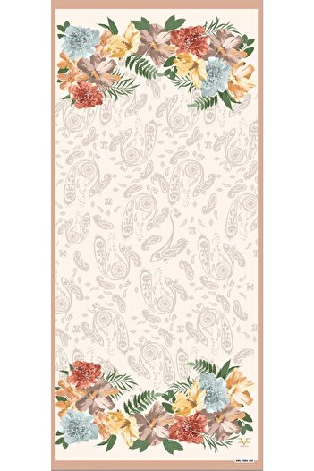 19V69 ITALIA Floral Pattern Pavia Series with Shawl Hanger and Gift Set 90x200 Cm