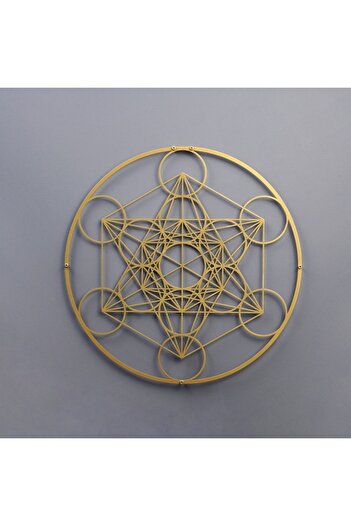 Colorfull Worlds Metatrons Cube Geometry Metal Wall Decor - Home Office Gift Wall Decoration