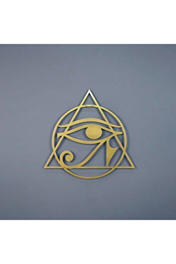 Colorfull Worlds Eye of Horus Egyptian Sacred Geometry Metal Wall Decor - Home Office Gift Wall Decoration