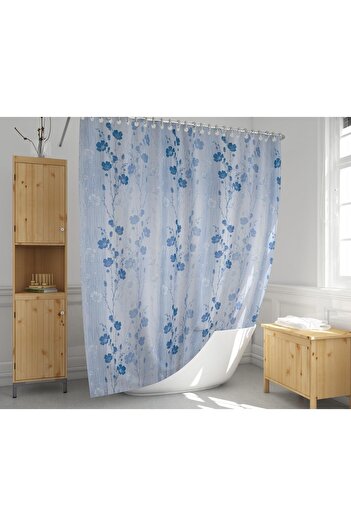 Zethome Banyo Perdesi 1x110x200 Tek Kanat Duş Perdesi Halka Hediyeli Duşakabin Perdesi 4246