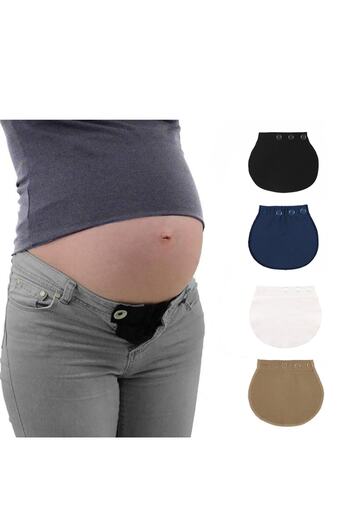 Pimobile Maternity Pants Waist Expander-Pants Expander for Women 4 Colors Set of 4