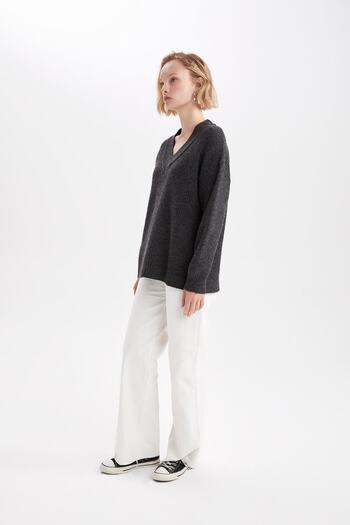 DeFacto Oversize Fit V-Neck Tunic