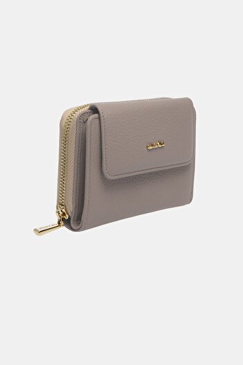 Grande 3802 Genuine Genuine Leather Small Women's Wallet Flother Mink
