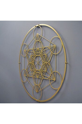 Colorfull Worlds Metatrons Cube Geometry Metal Wall Decor - Home Office Gift Wall Decoration