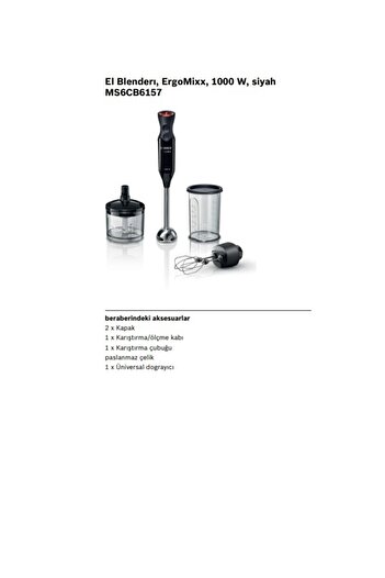 Bosch Ms6cb6157 Uzun Mikser