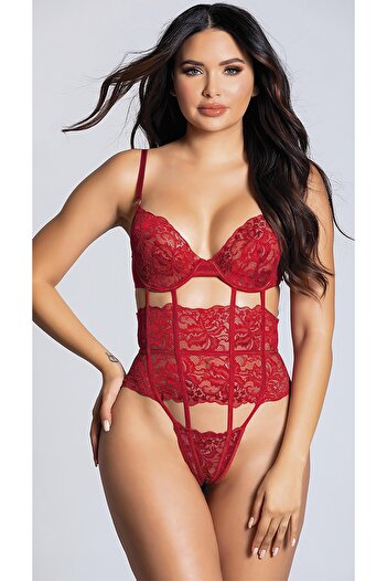 For Dreams Red Fancy Women's Underwear Set - 8290Red