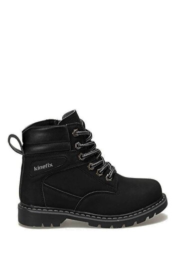 Kinetix Boy's Zippered Stitched Non-Slip Sole Black Winter Boots