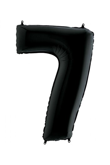 Big Party 7 Number Black Foil Balloon 102 Cm