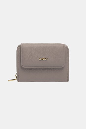 Grande 3802 Genuine Genuine Leather Small Women's Wallet Flother Mink