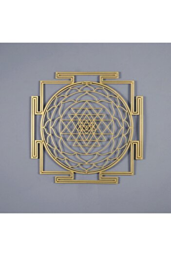 Colorfull Worlds Sri Yantra Sacred Geometry Metal Wall Decor - Home Office Gift Wall Decoration