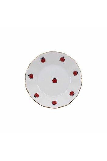 Porland Tea Plate Porcelain Tea Plate 6-Piece Ladybug