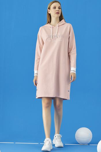 GİZZEY 20679 Women's Hooded Embroidered Dress