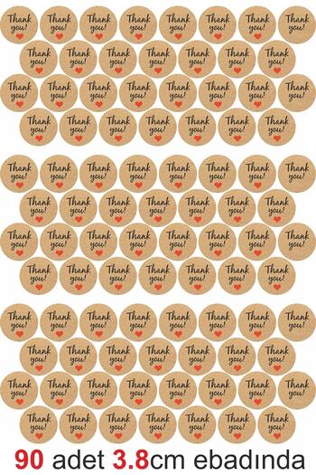 ENGINPRINT 90 Kraft Heart Thank You Tags