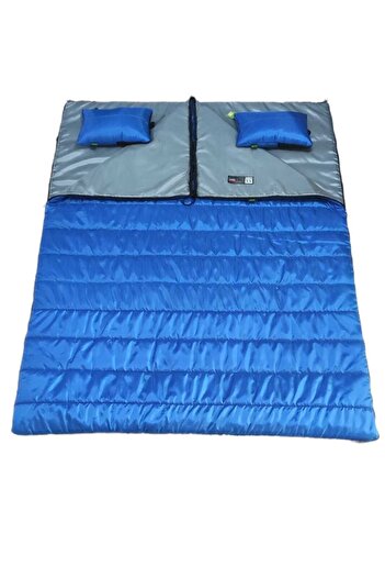 CAMP STORY Masiv-18 350 Gr Sac de dormit căptușit dublu cu fermoar dublu Albastru