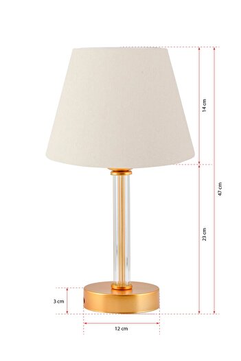 EvLight Glass Single Cream Metal Lampshade