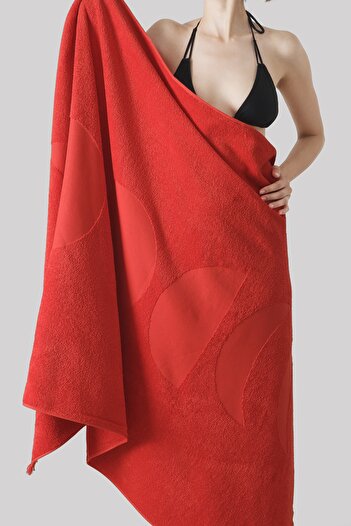 COTTONMANIA Lua Coral - New Summer Trend 100 X 180 Cm. Premium Beach Towel