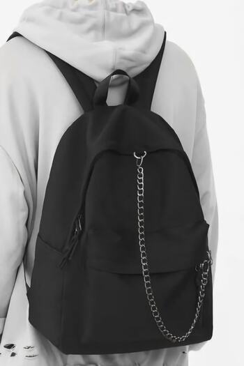 EFBUTİK Black Piercing Detail Backpack