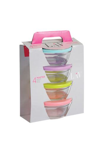 LAV 250ml Master Storage Container - 4-Piece Bowl with Lid