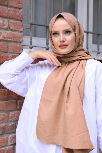 Stella Eşarp Stonewashed Organic Cotton Shawl Copper