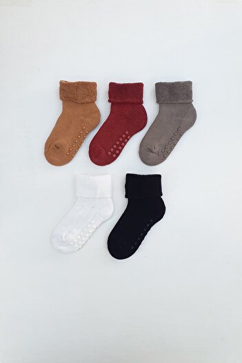 MEM SOCKS Çocuk Renkli Havlu Çorabı 5'li
