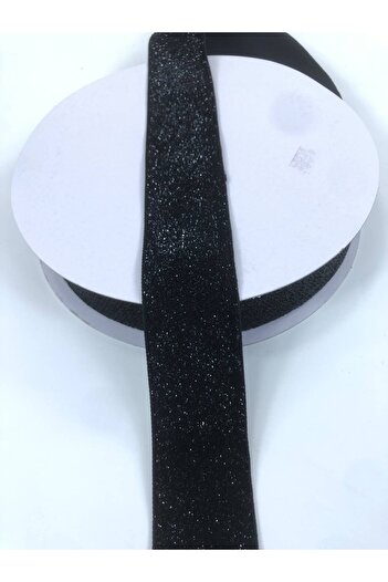 Hobigram Glittery Black Velvet Ribbon 4 cm Price Is for 1 Meter – Ribbon, Stylish Design, Women's Accessory – Ribbon