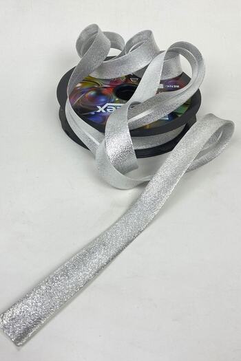 Hobigram Ασημί Satin Biye 2 cm 1 Meter – Ειδικό σχέδιο, Αξεσουάρ, Ποιοτική Παραγωγή, Εντυπωσιακό Στυλ – Κορδέλα