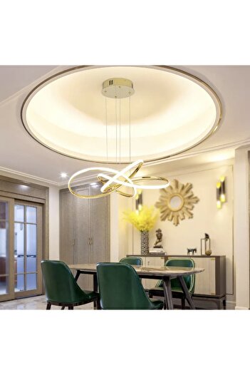Fico Home A+ Modern Sarkıt Power Led Avize Concept Ürün Gold Sarı Ledli Avize