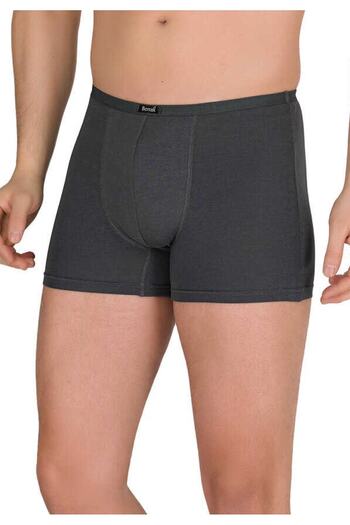 Berrak Men's 3-Piece Smoke Colored Modal Boxer-Shorts-Panty Set - Thin Elastic and Lycra Clear / 4488