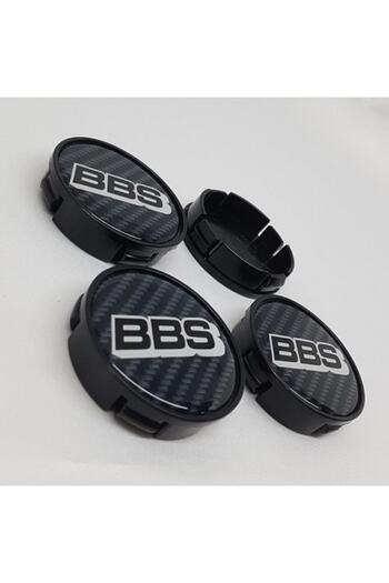 YED Jant Göbeği BBS 58/55 55mm Yuva 4lü Set Plasto SİYAH KARBON