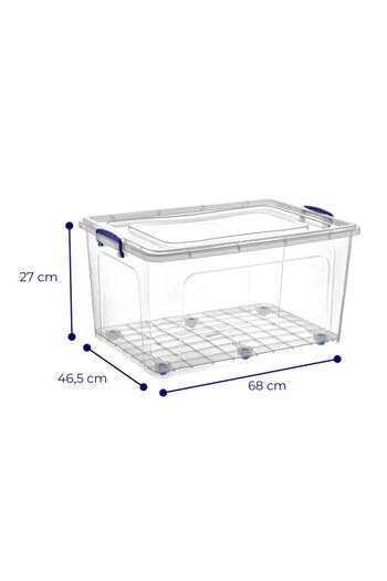 Vienev 3 Pieces 58 Lt Clear Box Storage Box