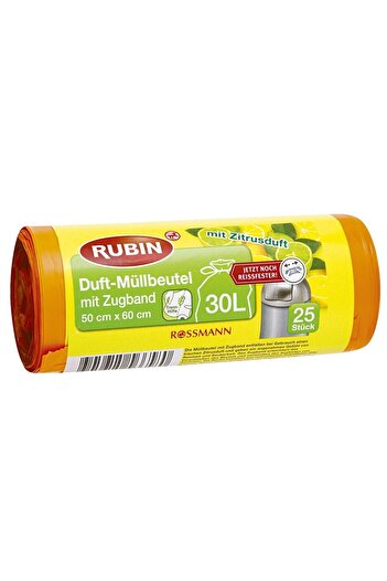 Rubin Garbage Bag Lemon Scented 50x60cm 30 Liters Pack of 25