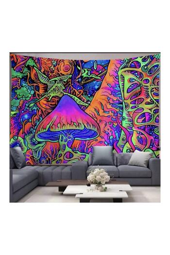 Köstebek 100cm 150cm Colors Mushroom Wall Tapestry