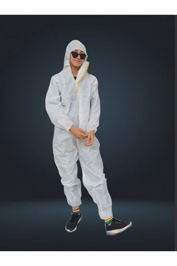 İnova Laminated White Disposable Coverall 65 gr Tk65-lmn