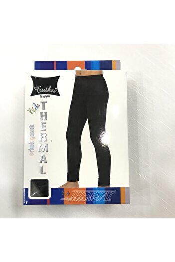 Tutku Boy's Black Thermal Tights