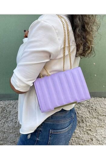 MAC&MOS Women's Lilac Magnetic Hand and Shoulder Bag