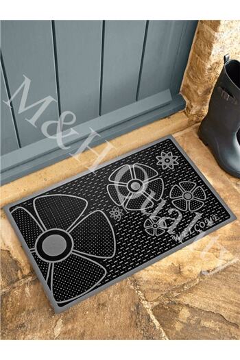 M&H Quality Welcome Summer Door Mat Gray Color