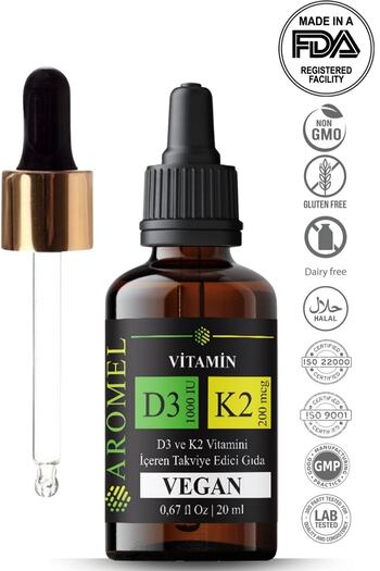 Aromel D3 K2 Vitamin |   Drainer Cover |   D3 1000 Iu 200 Mcg K2 Mix ,Fda