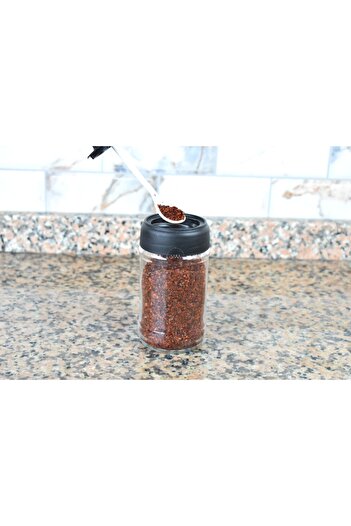 Dore Voir Glass Spice Bowl with Rotating Lid and Spoon 320 Cc