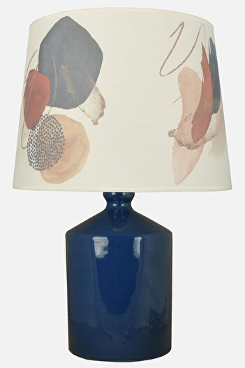 Qdec Ceramic Cube Vase Lampshade Blue - Abstract
